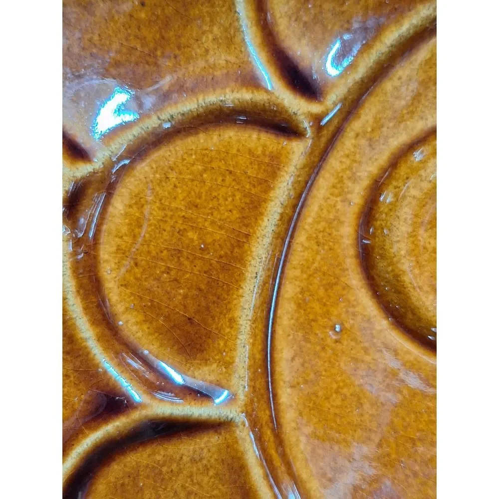Vintage West German Brown Earthenware Fish Ceramic Pudding Pastry Mold W Germany